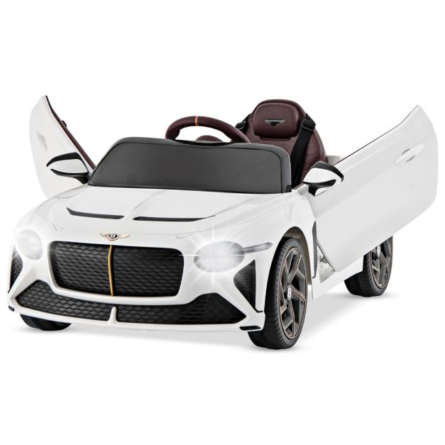 0033616044045 - Bentley Elektro-Kinderauto - 12V - mit Fernbedienung Musik USB und Beleuchtung - Luxus-Kinderauto in Weiß