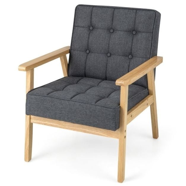 0033616064777 - Sessel Lounge Chair - Grau - Holz - 68x57x78cm