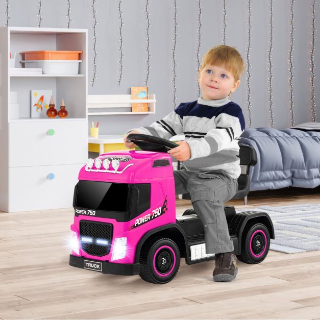 0033616076039 - Costway Elektro-LKW für Kinder - rosa - 72 x 31 x 46 cm