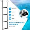 0033616103889 - Teleskop-Bootsleiter 4-stufig - Anti-Rutsch - Edelstahl - 227kg - Farbe Silber