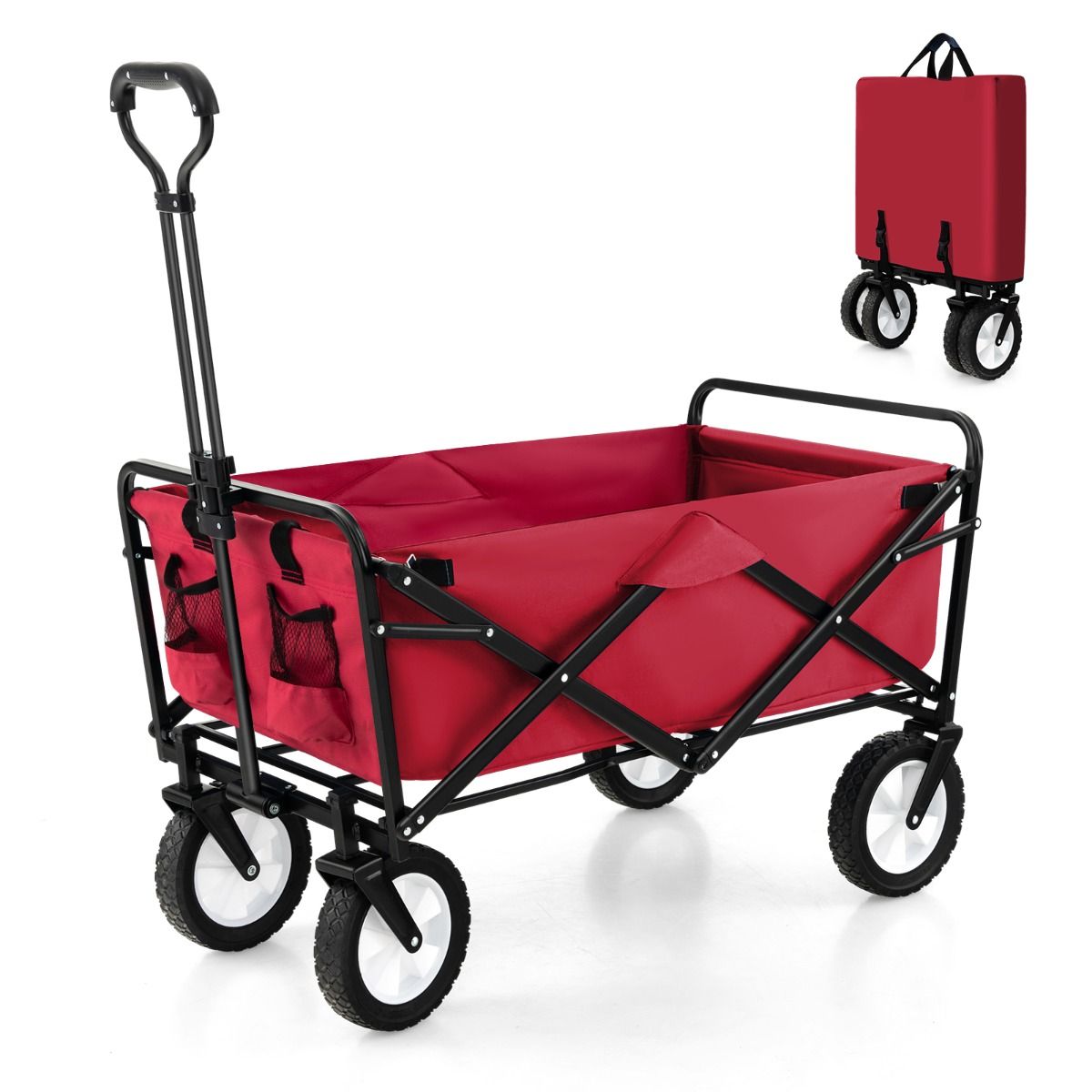 0033616104763 - Faltbarer Wagen - 82L - Max 70 kg - 94 x 52 x 76 cm - Rot