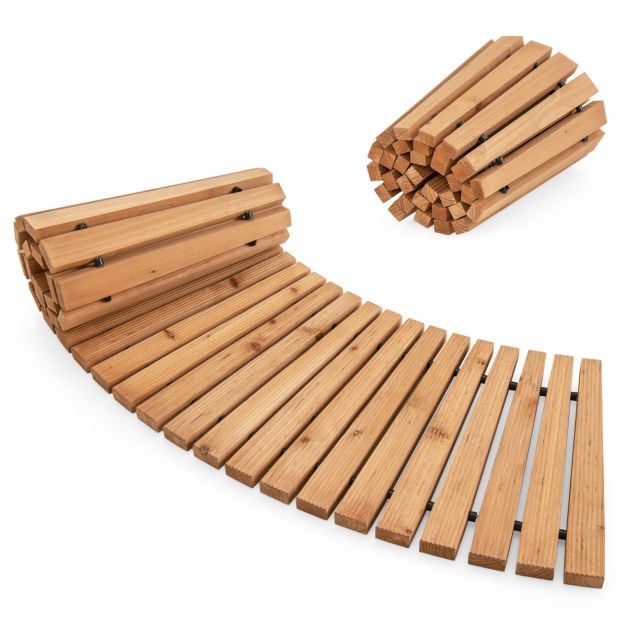 0033616140464 - Küstensteg Gebogen - Anti-Rutsch - 216 x 43 cm - Holzfarbe