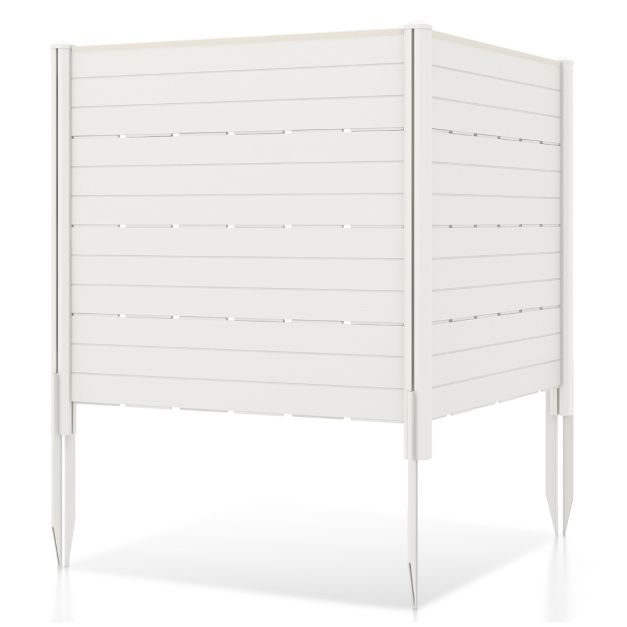 0033616159275 - - Sichtschutzzaun für den Außenbereich - 119x29x26 cm - Wetterfest - Weiß