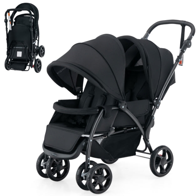 0033616179167 - Kinderwagen - Duo Kinderwagen - Verstellbar - 123 x 57 x 95-110 cm - Schwarz