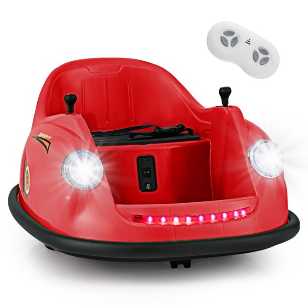 0033616180392 - Costway Botswagon Kind - Inkl Fernbedienung LED & Musik - 12 V - 76 x 58 x 39 cm - Rot 0033616180392 - Costway Botswagon Kind - Inkl Fernbedienung LED & Musik - 12 V - 76 x 58 x 39 cm - Rot