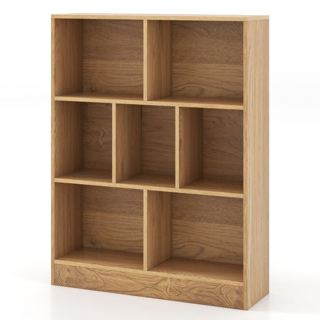 0033616197666 - Costway Bücherregal - Mit 7 offenen Fächern - max 120 kg - 80 x 24 x 104 cm - Weiß