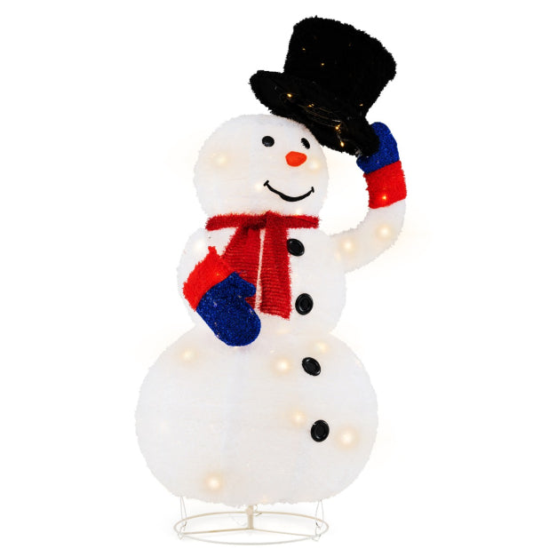 0033616199486 - Schneemann - LED - 120 Lichter - Timerfunktion - 77 x 56 x 130 cm - Warmweiß