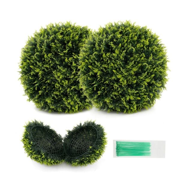 0033616235139 - 2er-Set künstliche Glühbirnen - UV-beständig & wasserfest - 55 cm - Grün