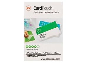 0033816030756 - Card Laminierfolien Visitenkarte & Kreditkarte Glänzend 250 (2 x 250 Mikron) Transparent 100 Stück