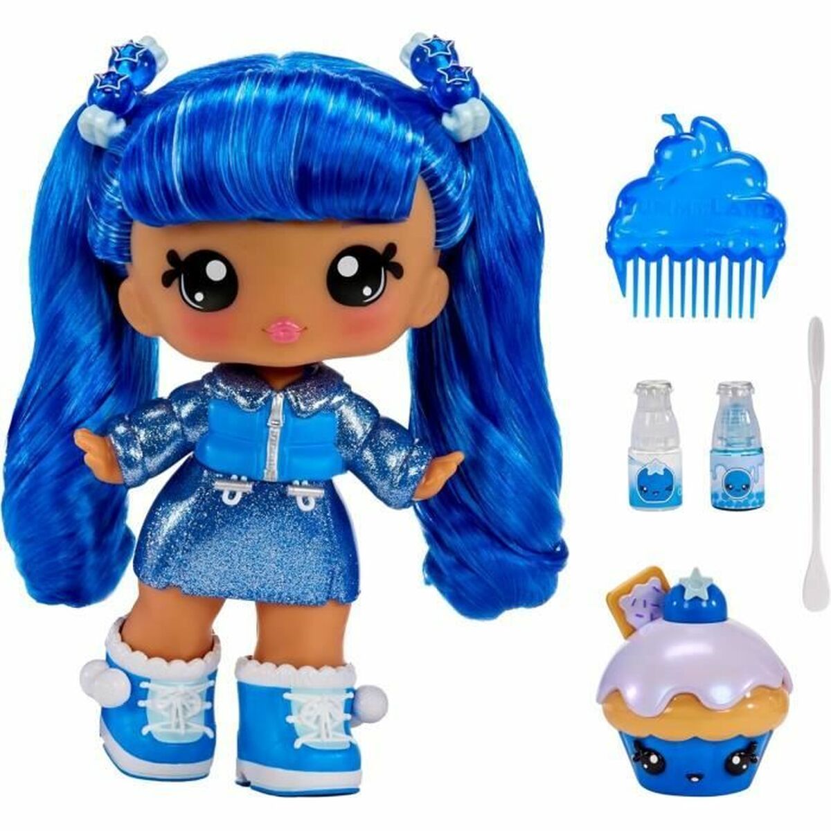 0035051120803 - Yummiland Big Doll + Lipgloss Animal - Rory Blueberry