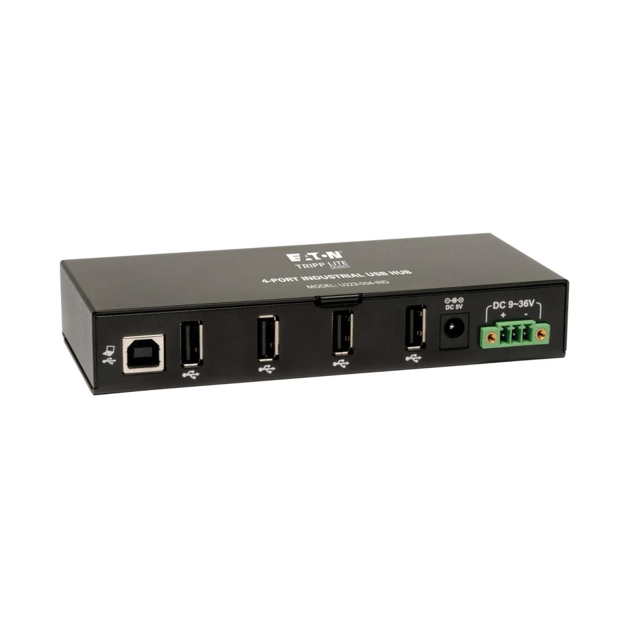 0037332174284 - Tripp Lite Series 4-Port Industrial-Grade USB 20 Hub - 15 kV ESD Immunity Metal Housing Mountable
