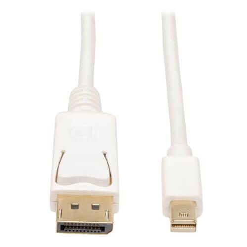 0037332174604 - Tripp Lite Series Mini DisplayPort zu DisplayPort Adapterkabel (Stecker Stecker) 4K 60 Hz White 10 ft (31 m)