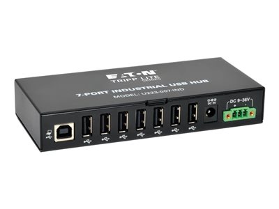 0037332181428 - Tripp Lite Series 7-Port Industrial-Grade USB 20 Hub - 15 kV ESD Immunity Metal Housing Mountable