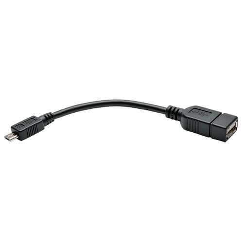 0037332184375 - Tripp Lite Series Micro USB zu USB OTG Host Adapterkabel 5-Pin Micro USB B zu USB A M F 6-in (1524 cm)