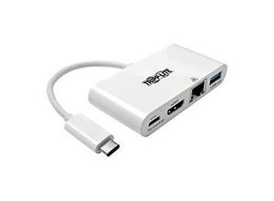 0037332193940 - Eaton Tripp Lite Series USB C to HDMI Multiport Video Adapter Converter w  USB-A Hub USB-C PD Charging Gigabit Ethernet Port Thunderbolt 3 Compatible USB Type C to HDMI USB Type-C - Dockingstation - USB - HDMI - 1GbE