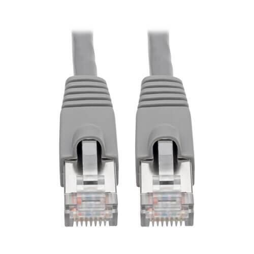 0037332204974 - Tripp Lite Series Cat6a 10G Snagless Shielded STP Ethernet Kabel (RJ45 Stecker Stecker) PoE Gray 1 ft (031 m)