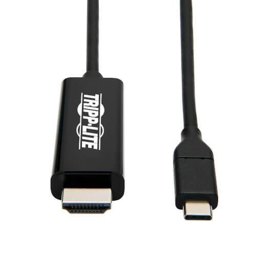 0037332237095 - Tripp Lite Series USB-C zu HDMI Adapterkabel (Stecker Stecker) 4K 60 Hz 444 Thunderbolt 3 Compatible Schwarz