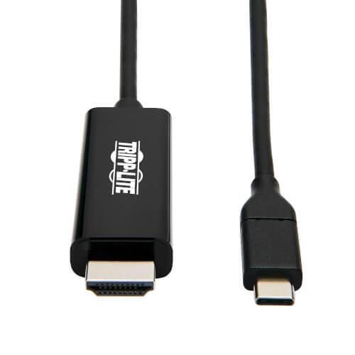 0037332237101 - Tripp Lite Series USB-C zu HDMI Adapterkabel (Stecker Stecker) 4K 60 Hz 444 Thunderbolt 3 Compatible Schwarz