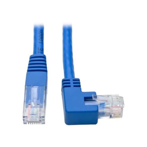 0037332237866 - Tripp Lite Series Right-Angle Cat6 Gigabit Molded UTP Ethernet Kabel (RJ45 Right-Angle M zu RJ45 M) Blue 1 ft (