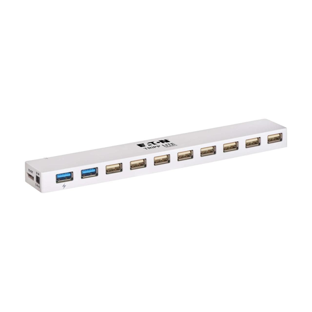 0037332242136 - Tripp Lite Series 10-Port USB 30   USB 20 Combo Hub - USB Charging 2 USB 30 & 8 USB 20 Ports