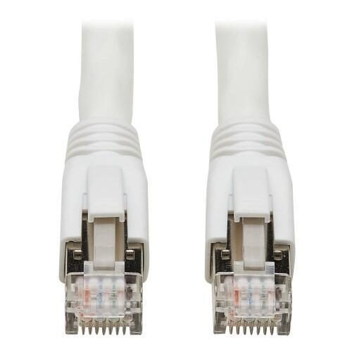 0037332249777 - Tripp Lite Series Cat8 25G 40G Certified Snagless Shielded S FTP Ethernet Kabel (RJ45 Stecker Stecker) PoE White