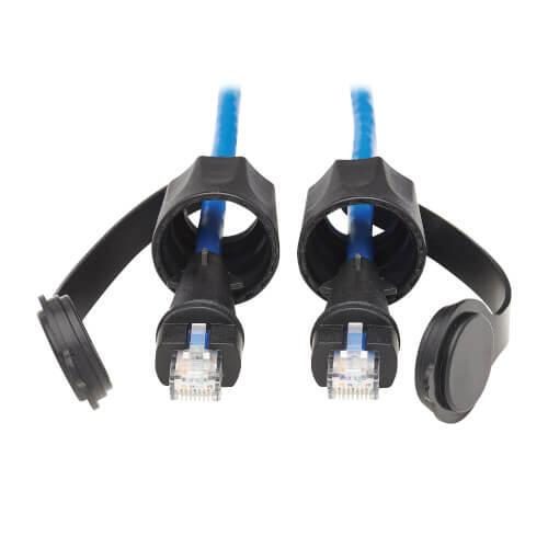 0037332251985 - Tripp Lite Series Industrial Cat6 UTP Ethernet Kabel (RJ45 Stecker Stecker) 100W PoE CMR-LP IP68 Blue 33 ft