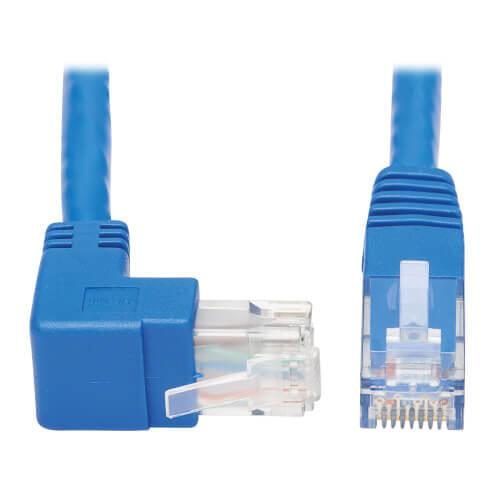 0037332252036 - Tripp Lite Series Up-Angle Cat6 Gigabit Molded UTP Ethernet Kabel (RJ45 Right-Angle Up M zu RJ45 M) Blue 15 ft