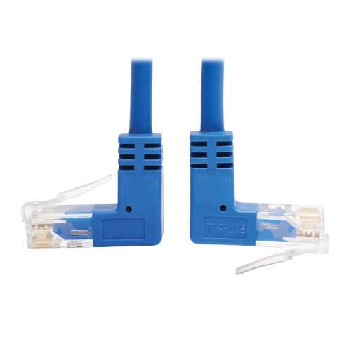 0037332252449 - Tripp Lite Series Up Down-Angle Cat6 Gigabit Molded Slim UTP Ethernet Kabel (RJ45 Up-Angle M zu RJ45 Down-Angle M)