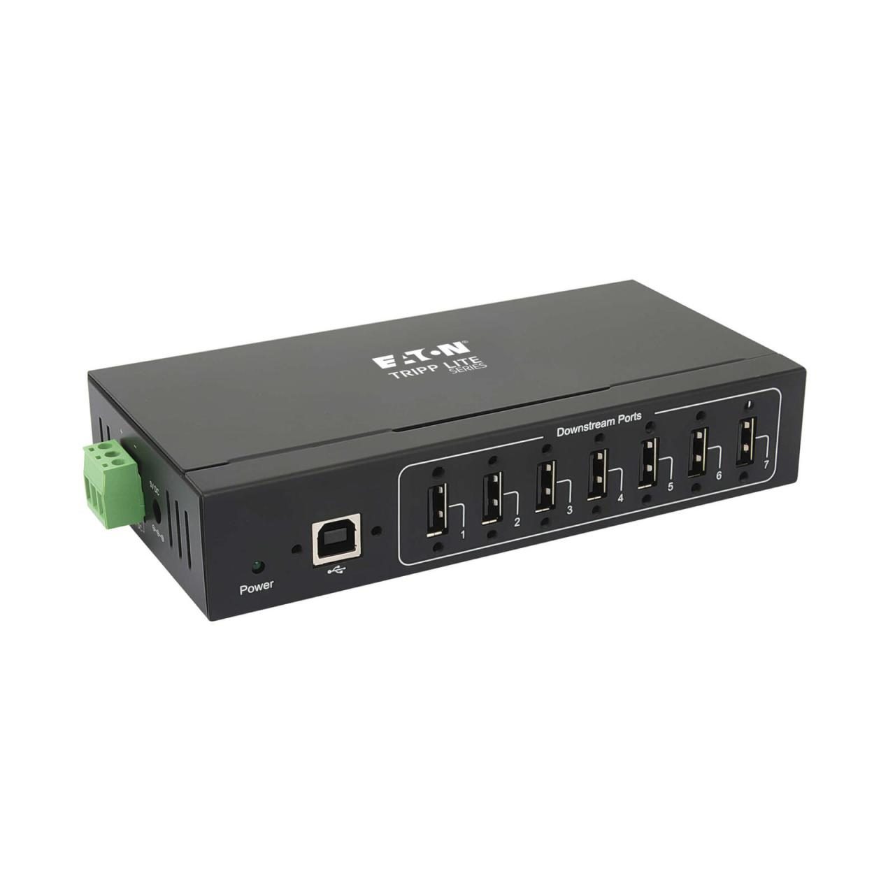 0037332253033 - Tripp Lite Series 7-Port Industrial-Grade USB 20 Hub - 15 kV ESD Immunity Metal Housing Wall DIN Mountable