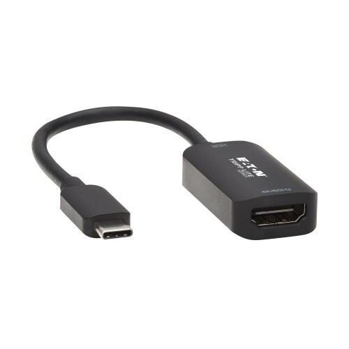0037332253804 - Tripp Lite Series USB-C zu HDMI Active Adapterkabel (M F) 4K 60 Hz HDR 444 DP 14 Alt Mode HDCP 22 Schwar