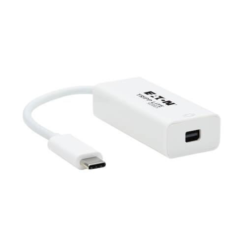 0037332255587 - Tripp Lite Series USB-C zu Mini DisplayPort Active Adapterkabel mit Equalizer (M F) UHD 8K HDR DP 14 weiß (1