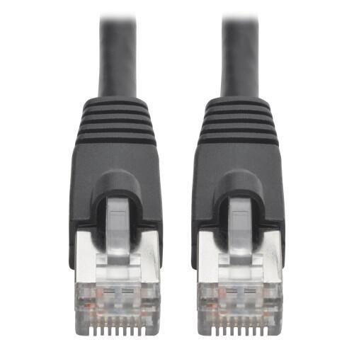 0037332256843 - Tripp Lite Series Cat6a 10G Snagless Shielded STP Ethernet Kabel (RJ45 Stecker Stecker) PoE Schwarz 15 ft (45