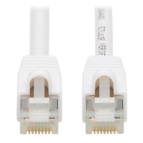 0037332260147 - Tripp Lite Series Safe-IT Cat6a 10G Snagless Antibacterial S FTP Ethernet Kabel (RJ45 Stecker Stecker) PoE White