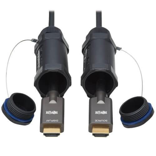 0037332260987 - Tripp Lite Series High-Speed Armored HDMI Fiber Active Optical Kabel (AOC) mit Hooded Verbinder - 4K @ 60 Hz HDR