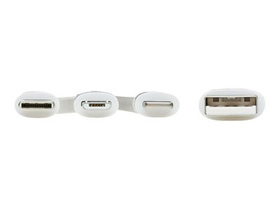 0037332261090 - Tripp Lite Series Safe-IT Aufladekabel USB-A zu Lightning  Mikro USB-B  USB-C (12m)