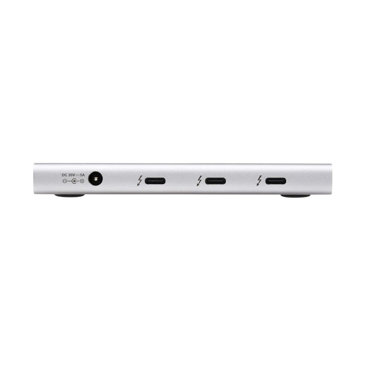 0037332263117 - Tripp Lite Series 4-Port Thunderbolt 4 Hub - 8K 2x 4K 60 Hz USB 32 Gen 2 USB-A Port 100W Charging Gray