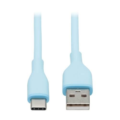 0037332276766 - Tripp Lite Series Safe-IT USB-A zu USB-C Antibacterial Kabel USB 20 Ultra Flexible (Stecker Stecker) hell blau 0037332276766 - Tripp Lite Series Safe-IT USB-A zu USB-C Antibacterial Kabel USB 20 Ultra Flexible (Stecker Stecker) hell blau