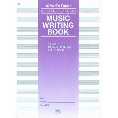 0038081001838 - Music writing book | Notenheft A4 hoch 48 Seiten