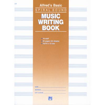 0038081011059 - Music writing book | Notenheft A4 hoch 32 Seiten