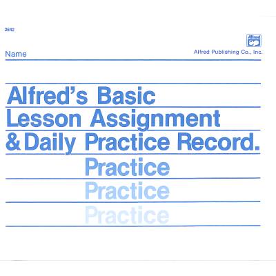 0038081012353 - Alfreds basic lesson assignment + daily practice record