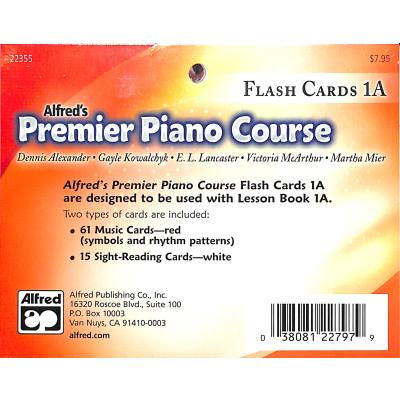 0038081227979 - Premier piano course 1a - Flash cards