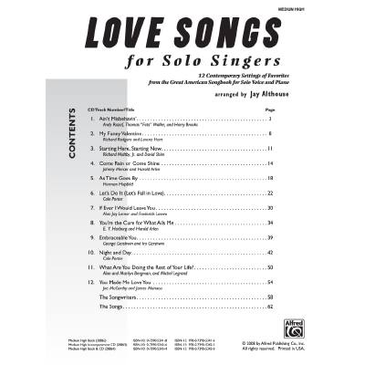 0038081314082 - Love songs for solo singers - medium high