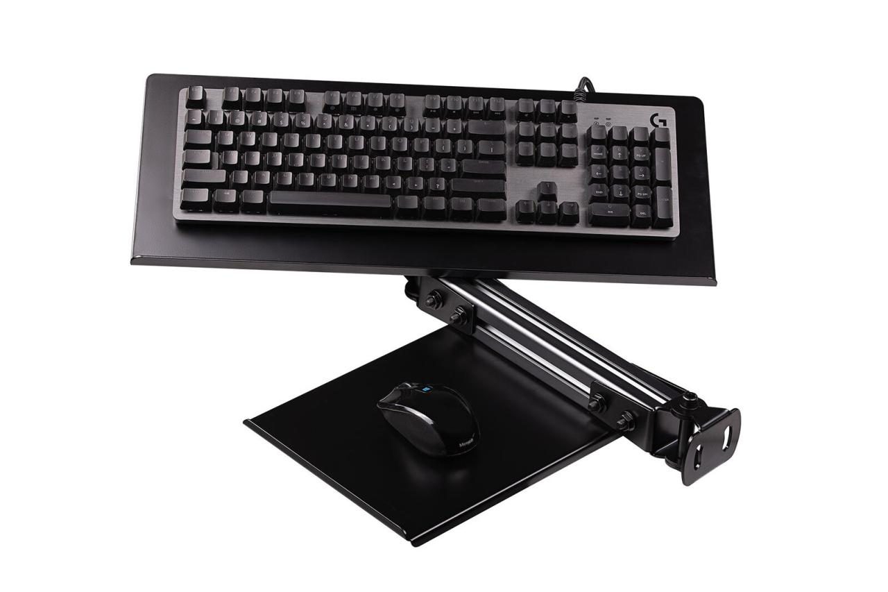 0040835250393 - Next Level Racing® F-GT Elite Keyboard and Mouse Tray - Carbon Grey