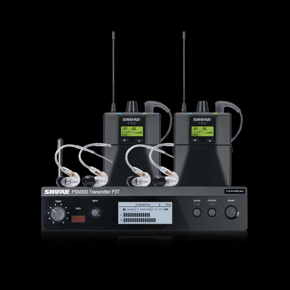 0042406563574 - Shure PSM 300 Twin Pack Pro P3TERA215TWP-S8 In-Ear Monitoring System