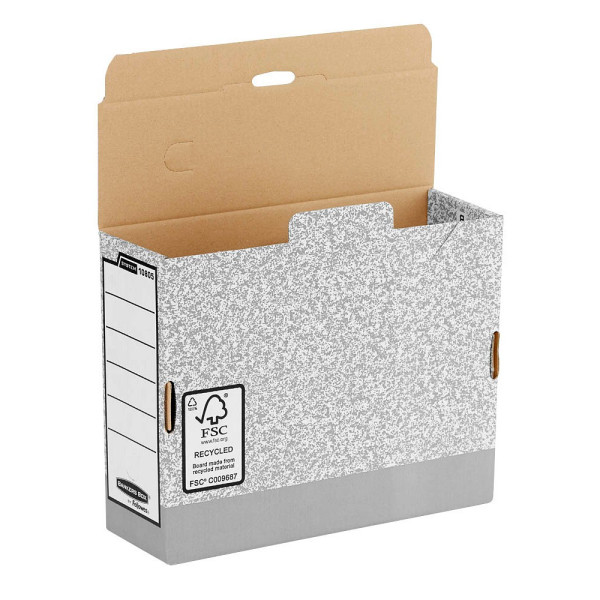 0043859645084 - Archivbox Bankers Box 1080501 A4 grau weiß innen 10x26x325cm Karton 0043859645084 Fellowes