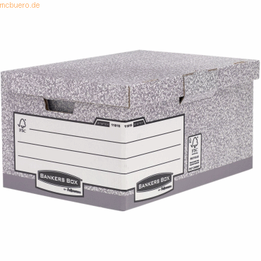 0043859645091 - BANKERS BOX SYSTEM Archiv-Klappdeckelbox Maxi grau