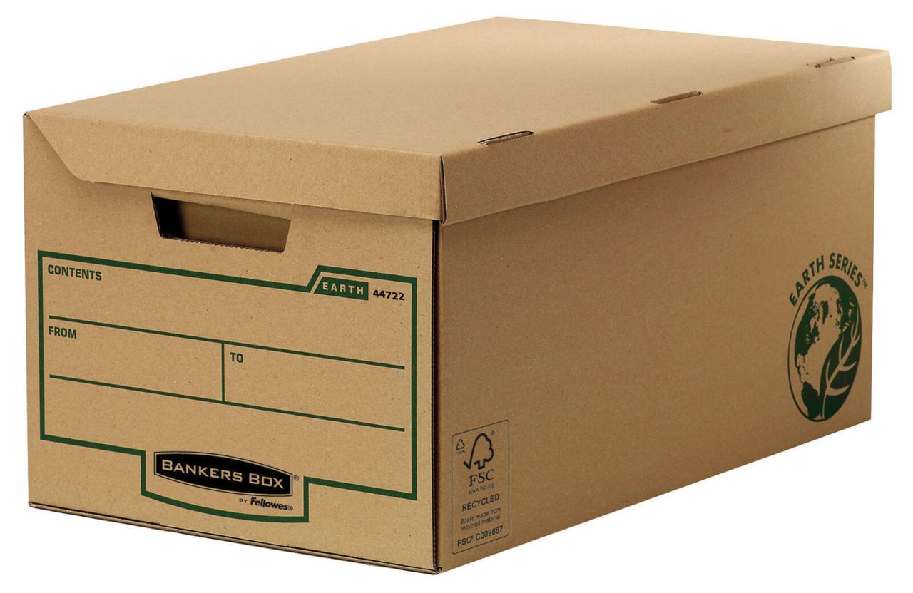 0043859708024 - Archivbox Bankers Box Earth Series 4472205 A4 braun innen 378x287x545cm Karton 0043859708024 10 Stück