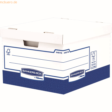 0043859721047 - 10 x Archivbox Heavy Duty BxHxT 38x287x43cm weiß blau