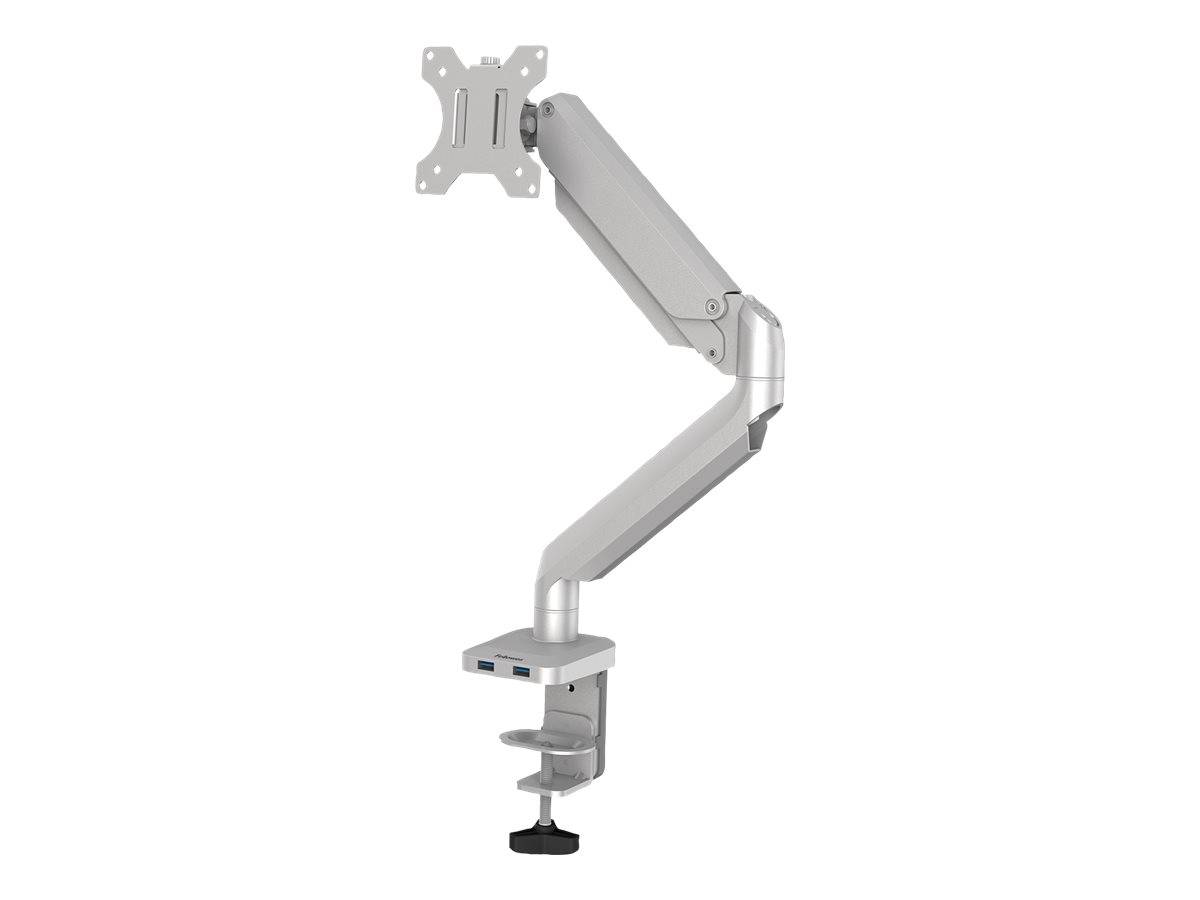 0043859764211 - AKTION Monitor-Halterung Platinum Series 8056401 silber für 1 Monitor Tischklemme Tischbohrung + GRATIS GoGift Gutschein im Wert von 1500 € nach Registrierung mit CashBack