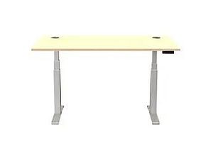 0043859764488 - Cambio Elektrisch Höhenverstellbar Sitz-Stehschreibtisch Rechteckig Ahorn Melaminharzbeschichtete Spanplatte PVC (Polyvinylchlorid) Stahl 1400 x 800 x 645 mm